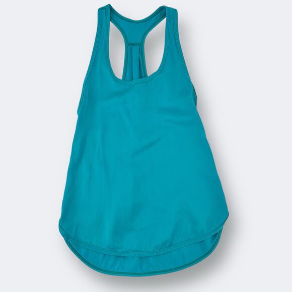 Lululemon Satiny Feel Green Racerback Tank Top Womens Size 2 4 - Picture 1 of 3